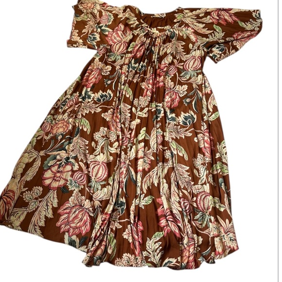 Anthropologie Red and Pink Ruffled Tiered Midi Sundress - Picture 5 of 9